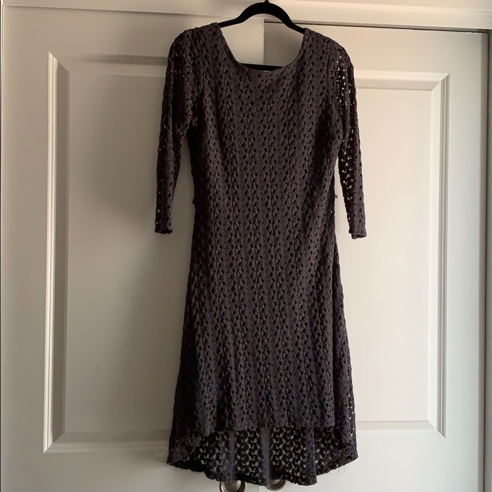 Gray crochet dress